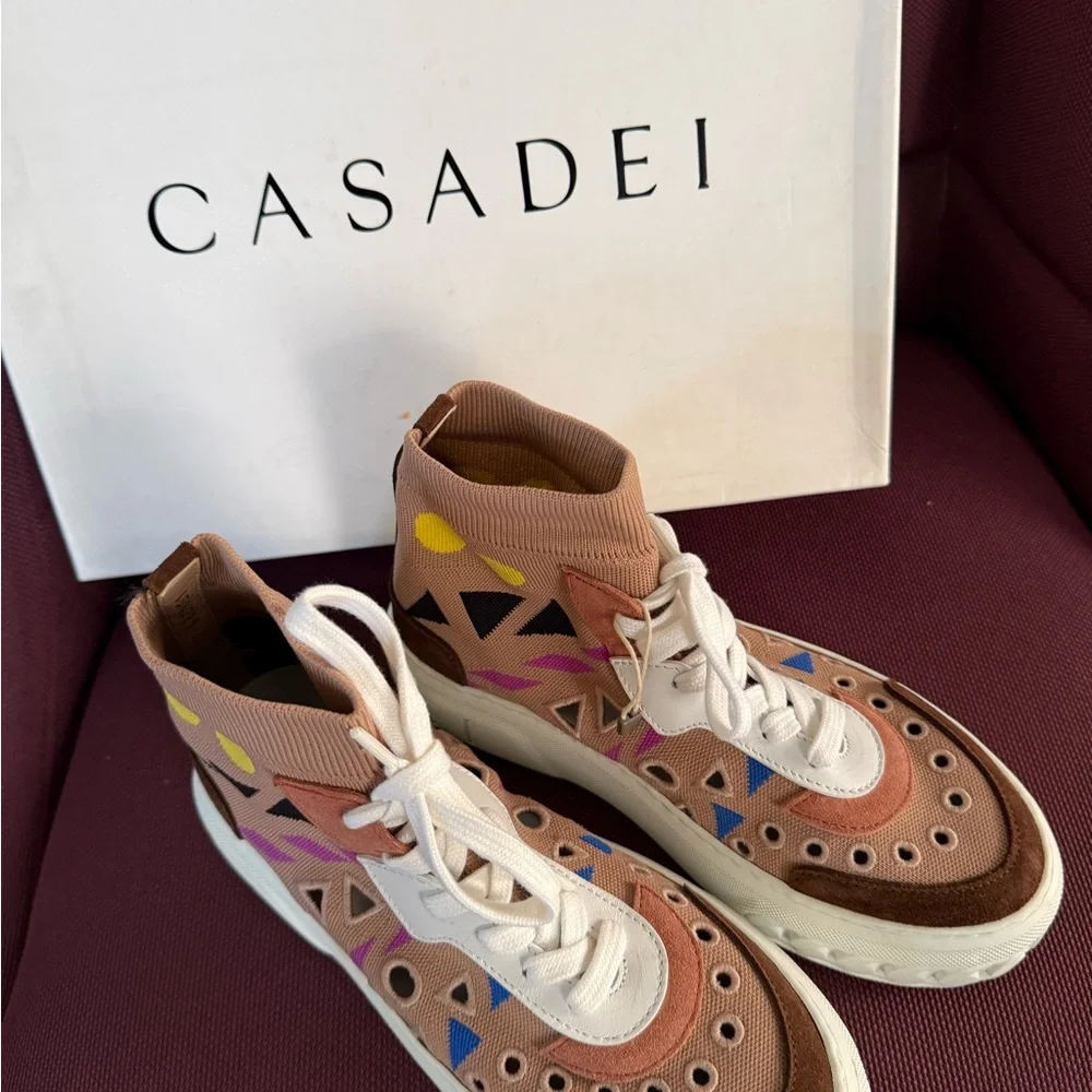 Casadei Colorful High-Top Sneakers EU35 - Picture 3 of 8